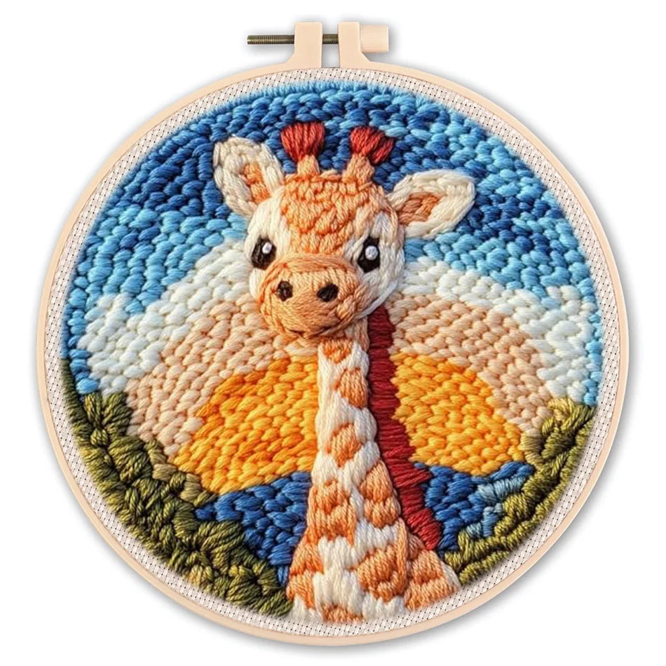 Kit de Broderie Punch Needle Giraffe