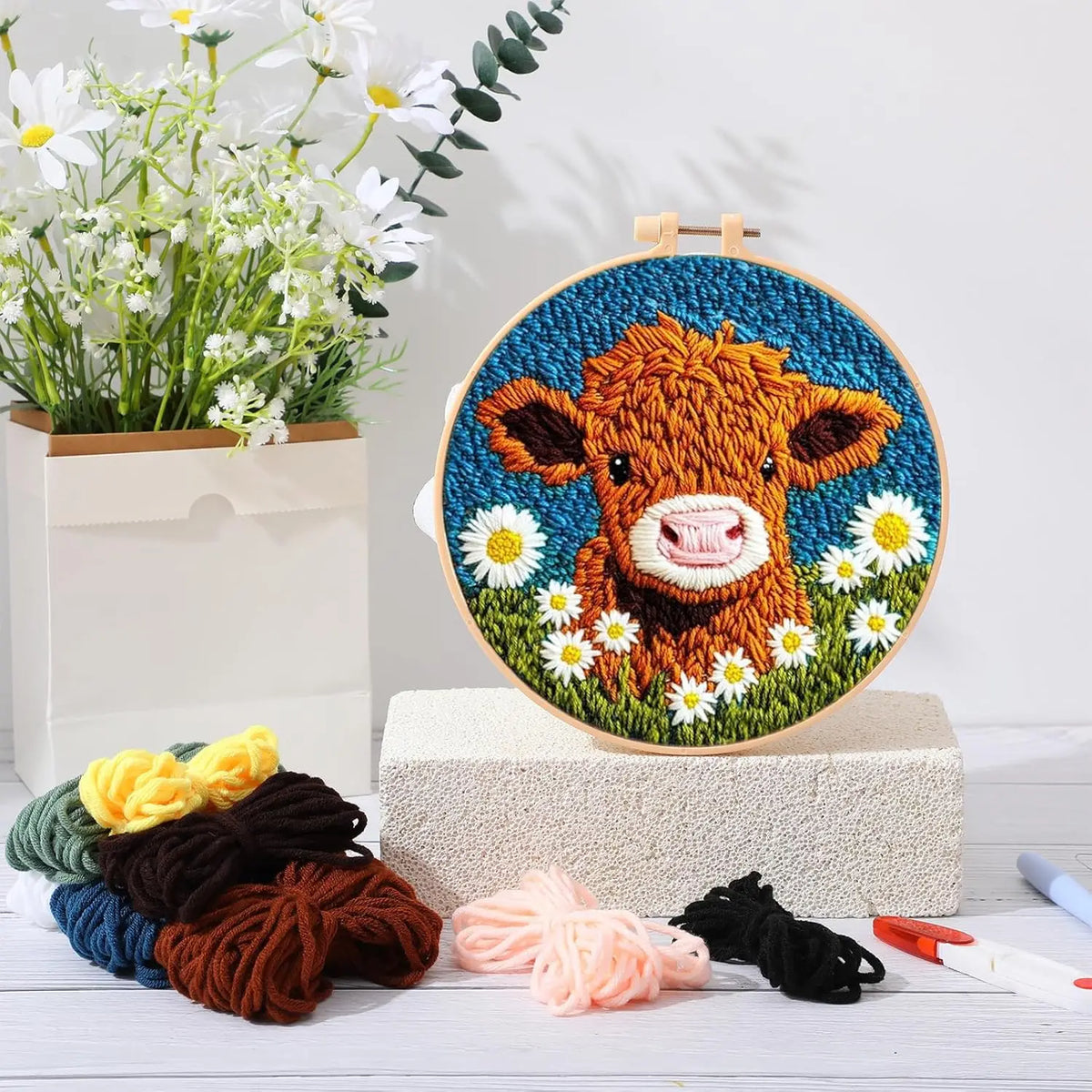 Kit de Broderie Punch Needle Giraffe