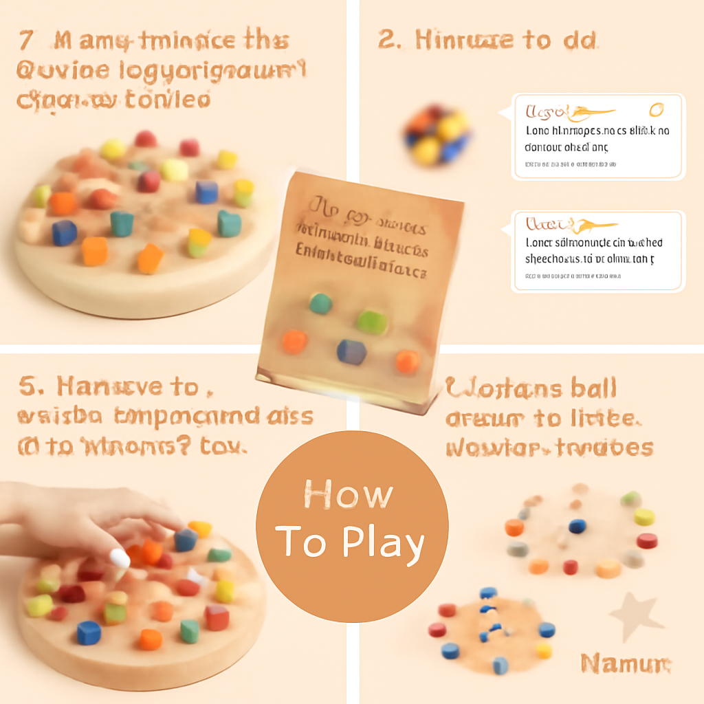 Jeu de Mémoire en Bois Coloré
