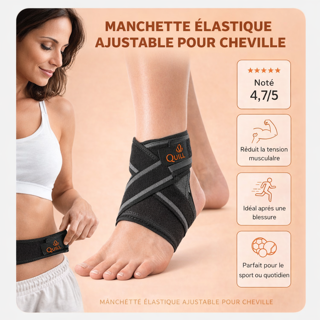 Manchette Élastique Ajustable pour Cheville