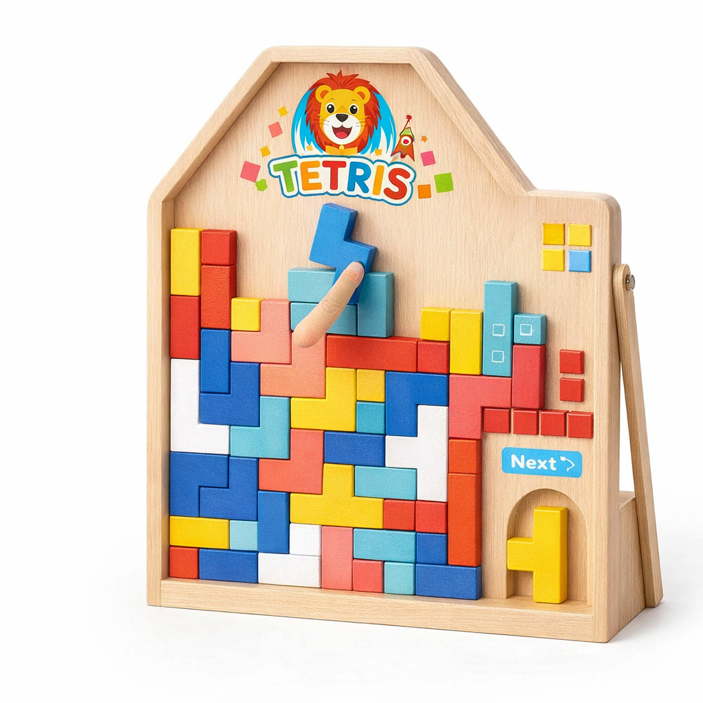 Jeu éducatif en bois Tetris pour enfants