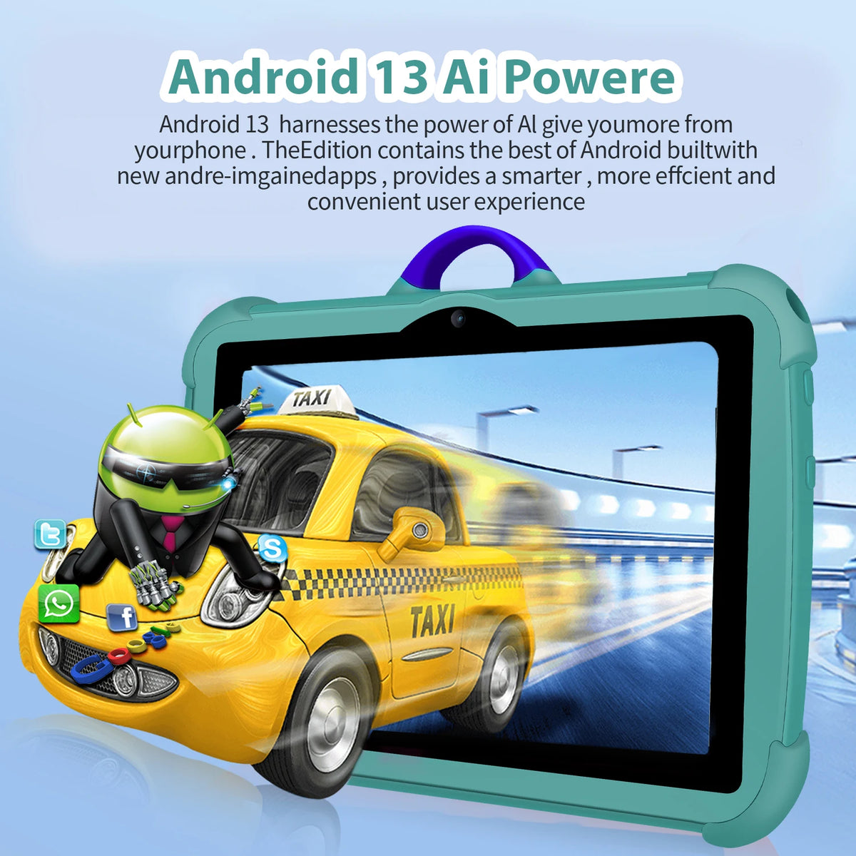 Tablette Éducative 7" Android 13 pour Enfants