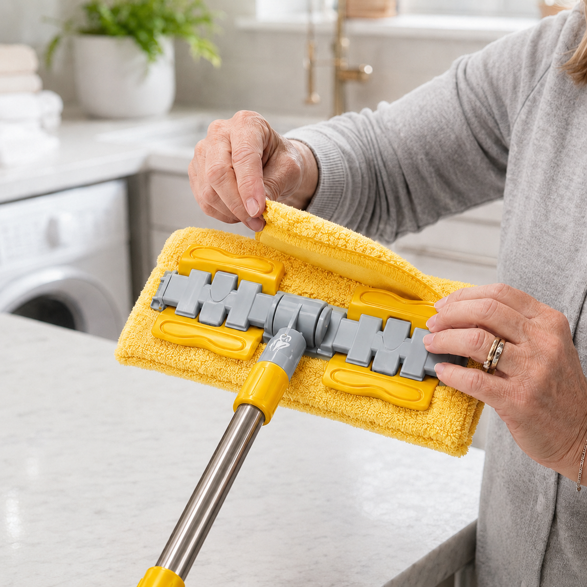 Serpillère Rotative Renforcée + 5 Chiffons Gratuits