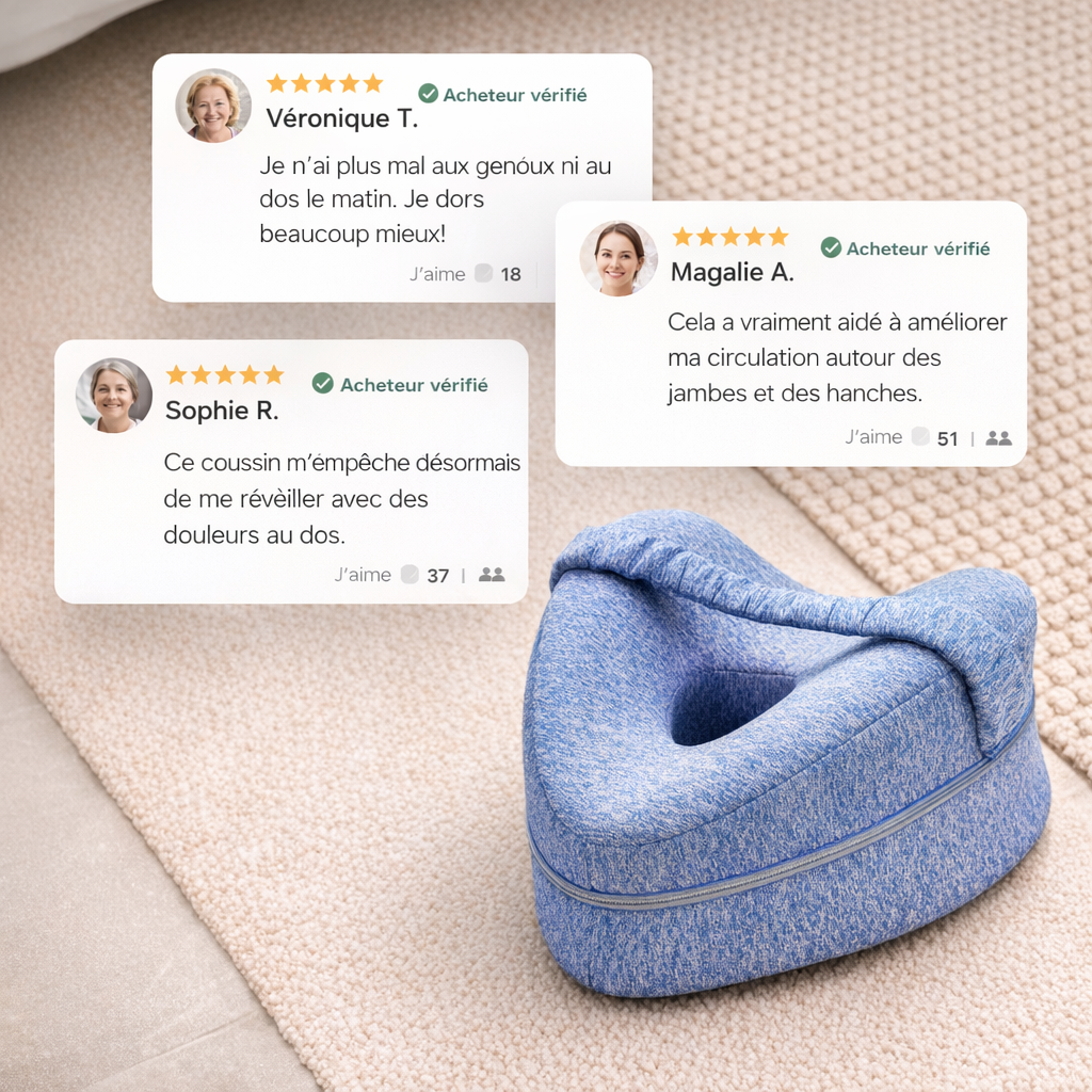 Coussin de soutien en mousse à mémoire pour jambes