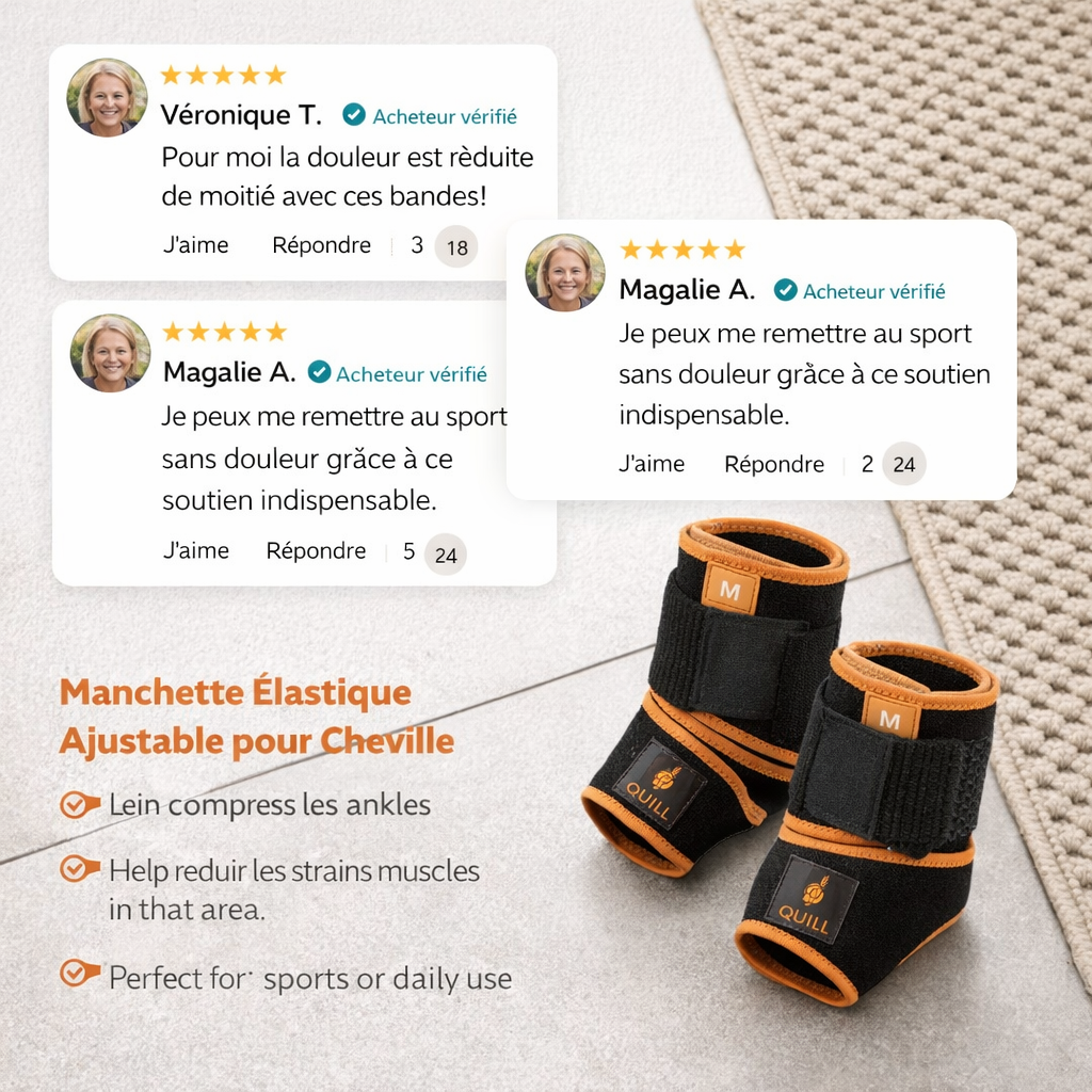 Manchette Élastique Ajustable pour Cheville